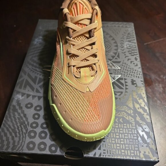 Anta Kai 1 shoes - brown and orange - Men's size 10 - Picture 2 of 5